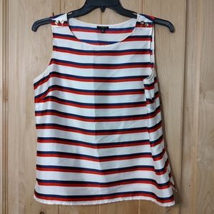 Sleeves Top, Red, Loft, Petite Large